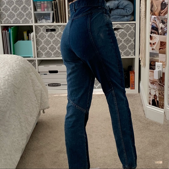 PRETTYLITTLETHING- two toned mid blue wash jeans - Picture 6 of 7